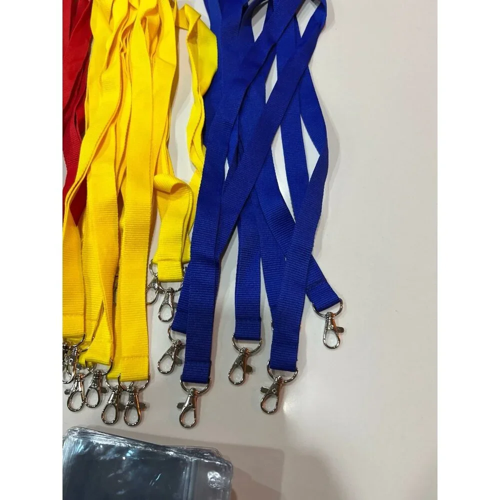 Lanyards an Sleeves. 6Red 6Blue 12Yellow
